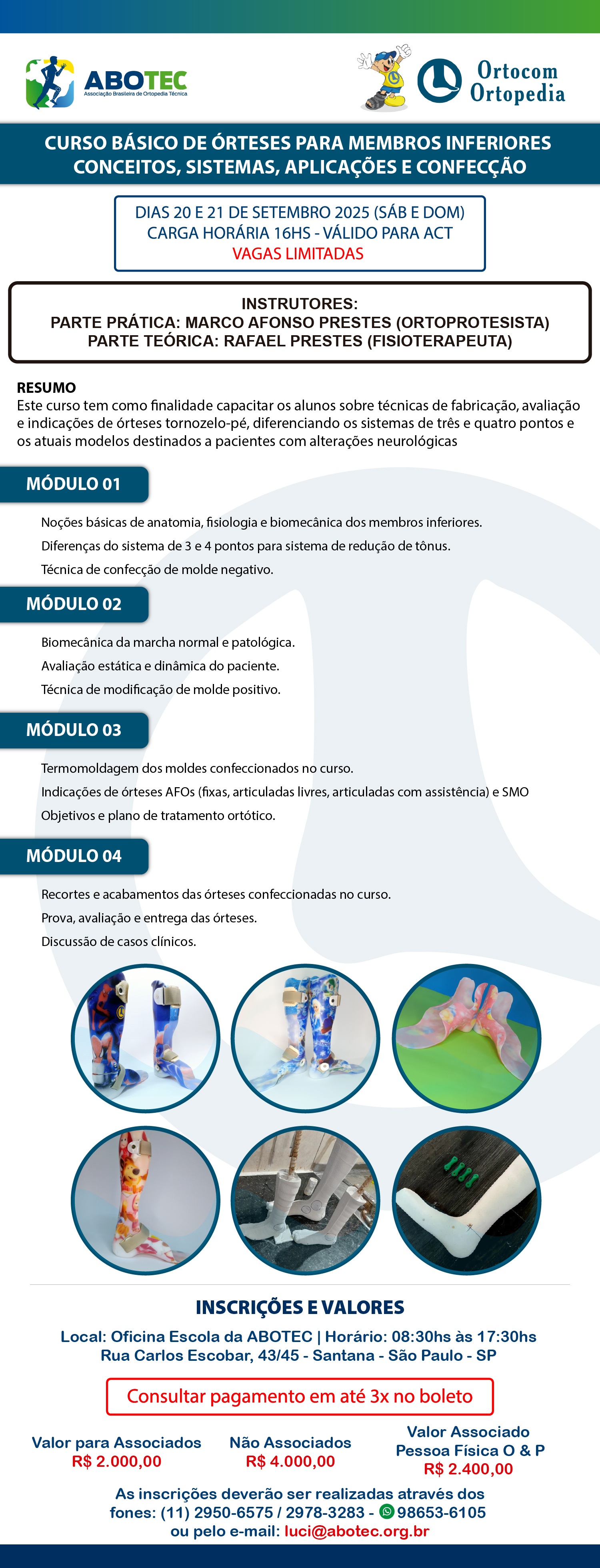 CURSO BASICO DE ORTESES PARA MEMBROS INFERIORES 2025